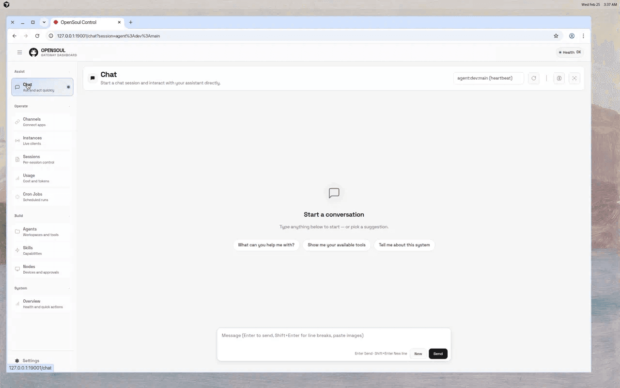 Interactive Chat Interface